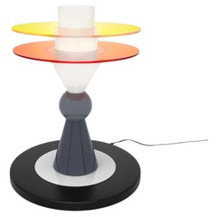 Memphis Milano "Bay" Metal and glass Table Lamp / Desk lamp by Ettore Sottsass