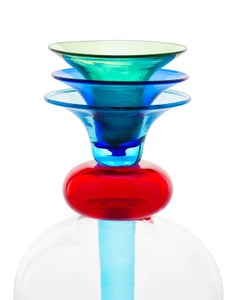 Marco Zanini "Alpha Centauri" Postmodern Murano Glass Vase for Memphis Milano