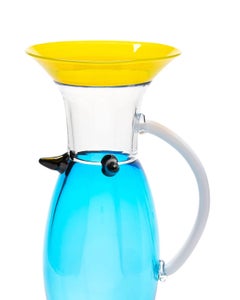 Vase « Altair » de Memphis Milano, en verre de Murano soufflé à la main, par Ettore Sottsass