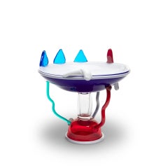 Vase de luxe postmoderne « Sol » en verre de Murano, collection Memphis Milano, par Ettore Sottsass