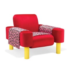 Memphis Milano „Oberoj Red“ – Luxussessel von George J. Sowden, limitierte Auflage