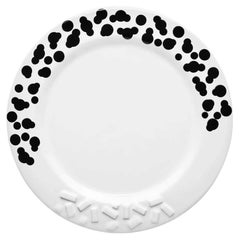 Piatto da portata in ceramica postmoderno "Rucola" di Memphis Milano, disegnato da Ettore Sottsass