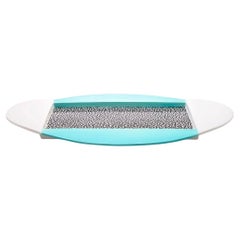Memphis Milano "Celery" Postmodern Ceramic Serving Plate by Michele De Lucchi