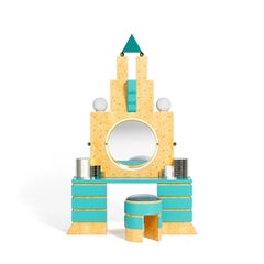 Memphis Milano "Plaza": lussuoso mobile da bagno italiano da museo, progettato da Michael Graves