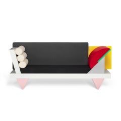 Sofá de lujo posmoderno «Big Sur» de Memphis Milano, en tela, diseñado por Peter Shire