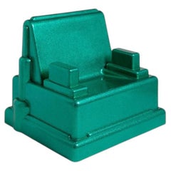 Memphis Milano "Roma" Postmodern Italian Fiberglass Armchair Marco Zanini/Green