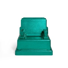 Memphis Milano "Roma" Postmodern Italian Fiberglass Armchair Marco Zanini/Green