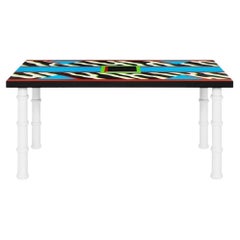 Table en bois italienne « Madras » de Memphis Milano, conçue par Nathalie Du Pasquier