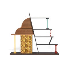 Étagère / meuble de rangement « Malabar » de Memphis Milano, meuble haut conçu par Ettore Sottass