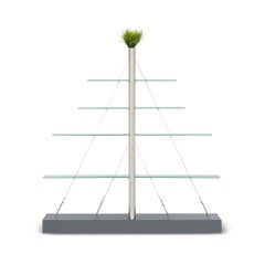 Memphis Milano "Magnolia" Metal and Glass Bookshelf by Andrea Branzi