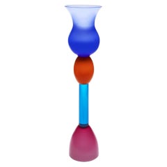 Ettore Sottsass "Erinna" Postmodern Murano Glass Vase for Memphis Milano