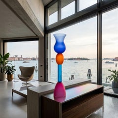 Ettore Sottsass "Erinna" Postmodern Murano Glass Vase for Memphis Milano