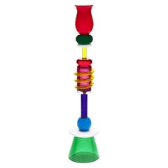 Ettore Sottsass "Ananke" Italian Murano Glass Vase for Memphis Milano