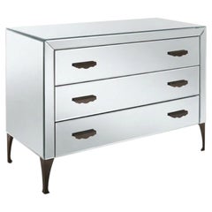 Cantori "Adone" Three-Drawer Mirrored Dresser / Chest of Drawers