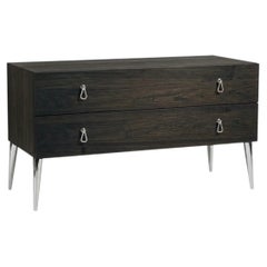 Cantori City 2-Drawer Dresser / Chest of Drawers / Storage unit in Oak / Nickel