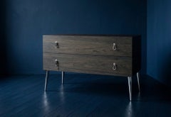 Cantori City 2-Drawer Dresser / Chest of Drawers / Storage unit in Oak / Nickel