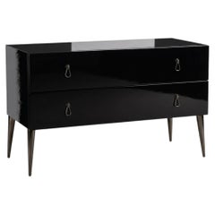 Cantori City 2-Drawer Dresser / Chest of Drawers / Storage unit - Glossy Black