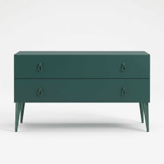 Cantori City 2-Drawer Dresser / Chest of Drawers / Storage unit - Bottle Green