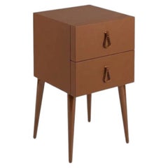 Cantori City 2-Drawer Bedside Table / Nightstand by Castello Lagravinese Cognac