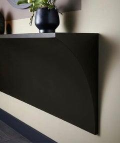 Cantori Tropea 180 cm / 70,9 pouces, laquée noir sépia - Console murale