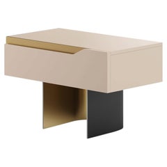 Cantori Mirage Left Nightstand / Bedside table Lacquered by Maurizio Manzoni