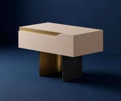 Cantori Mirage Left Nightstand / Bedside table Lacquered by Maurizio Manzoni