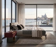 Cantori Mirage Left Nightstand / Bedside table Red Lacquered by Maurizio Manzoni
