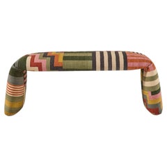 Manel Molina & Nanimarquina 'Folded L Pattern' Kilim Bench 120 cm / 47.2 in