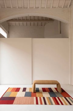 Banco Kilim «Folded M Colors» de Manel Molina y Nanimarquina, color caramelo, 97 cm (38,2 pulgadas)