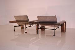 Rare Pair of Armchairs by Jean-Louis Berthet for Berthet-Pochy, France, 1980s