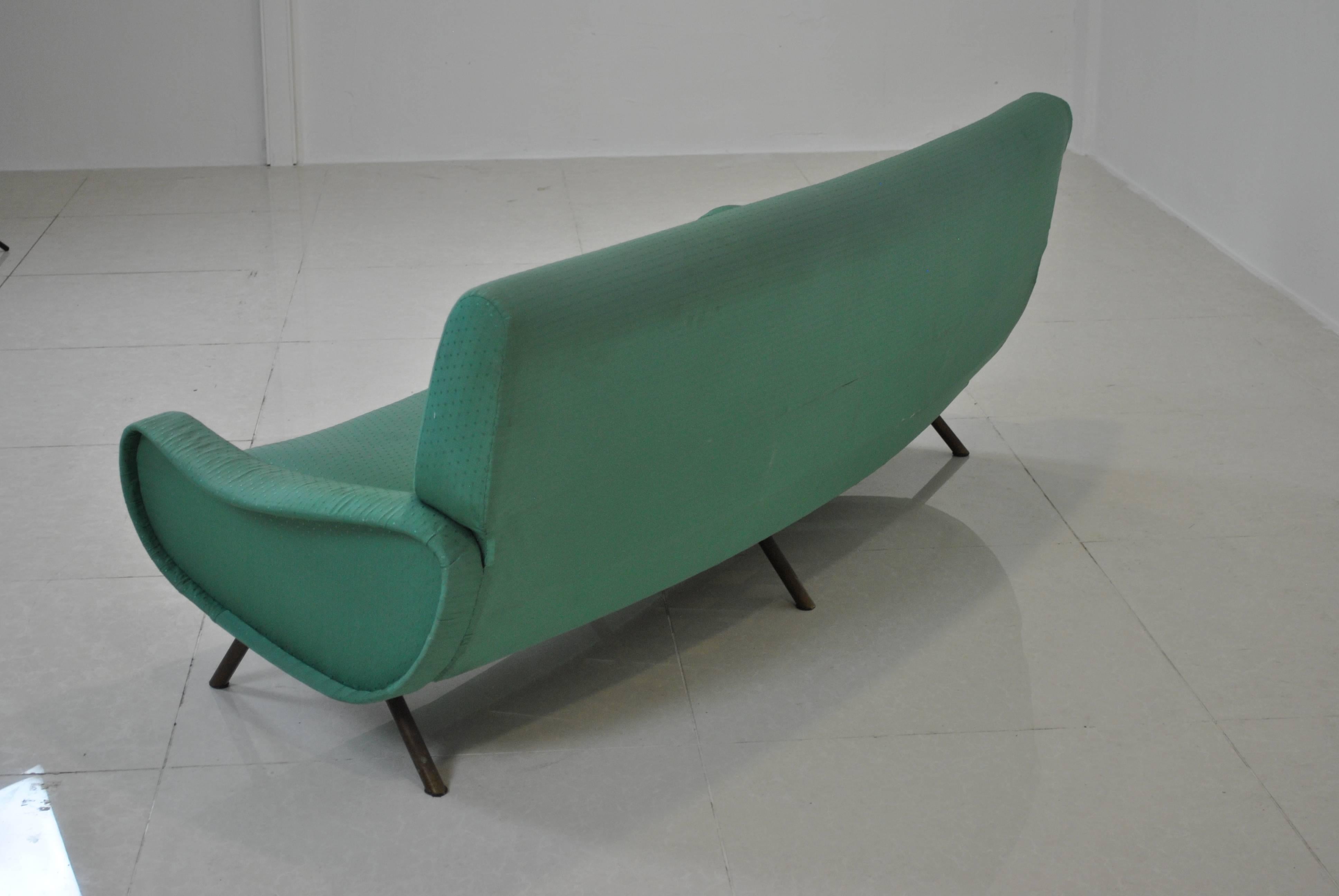 Mid-Century Modern Rare Curved Sofa by Marco Zanuso for Arflex, 1950s