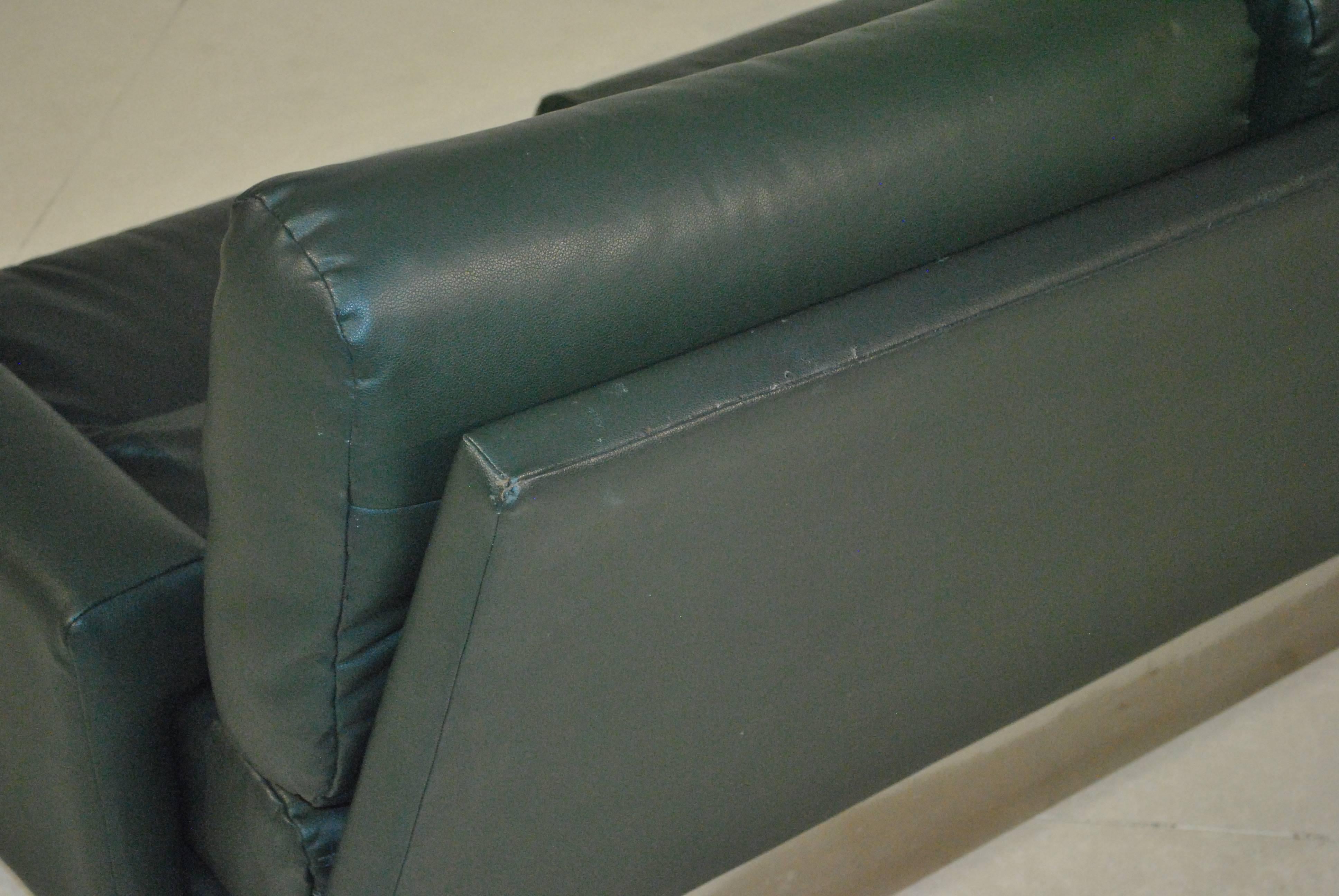 Rare Jacques Charpentier Leather Sofas, France, 1970s For Sale 1