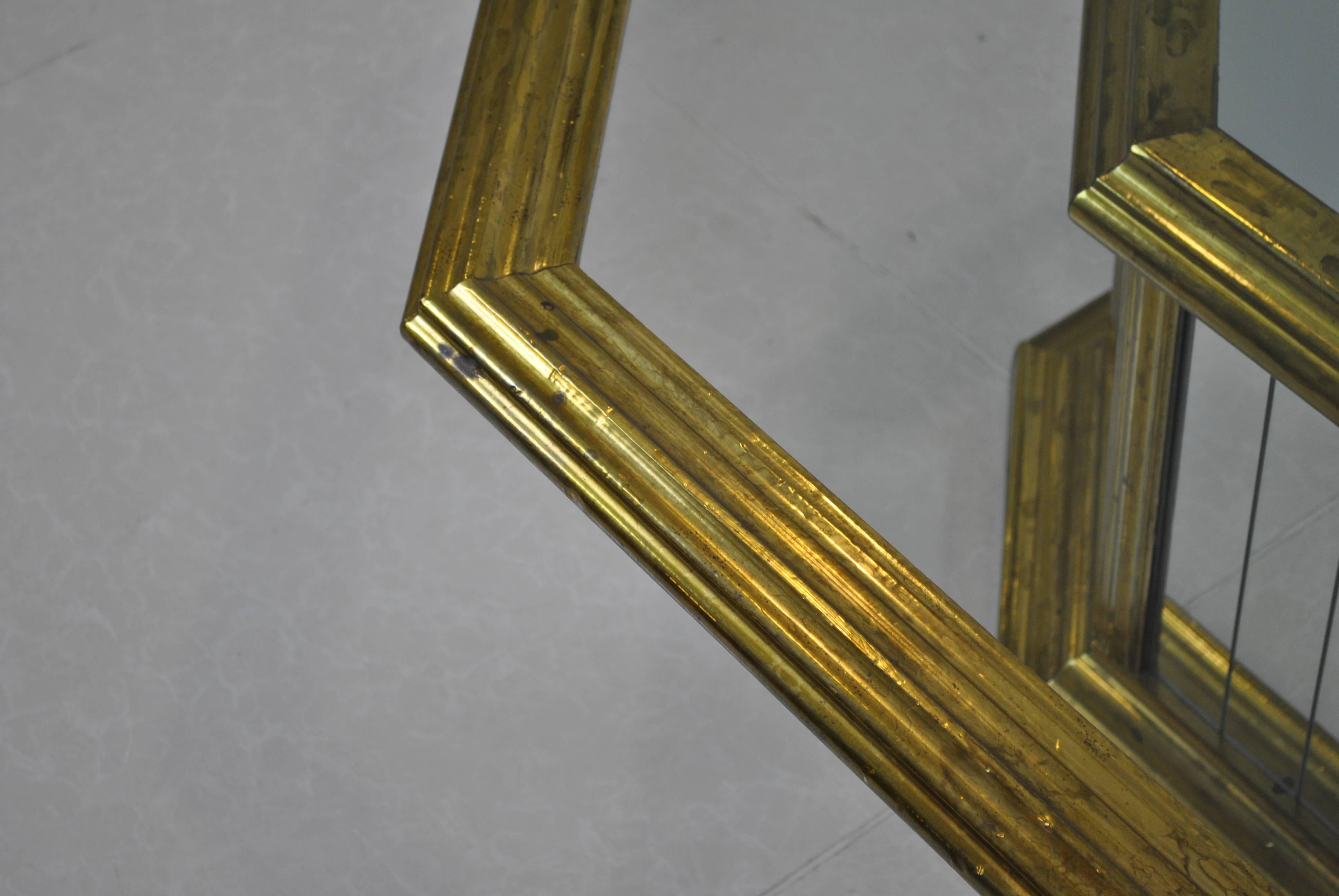 Neoclassical Copper and Mirror Plated Coffee Table by Rodolfo Dubarry, 1970s For Sale 3
