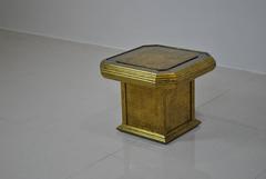 Etched Copper and Mirror Plated Side Table by Rodolfo Dubarry, 1970s