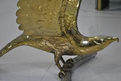 Rare Brass "Eagles" Dining Table by Alain Chervet, France, 1970s