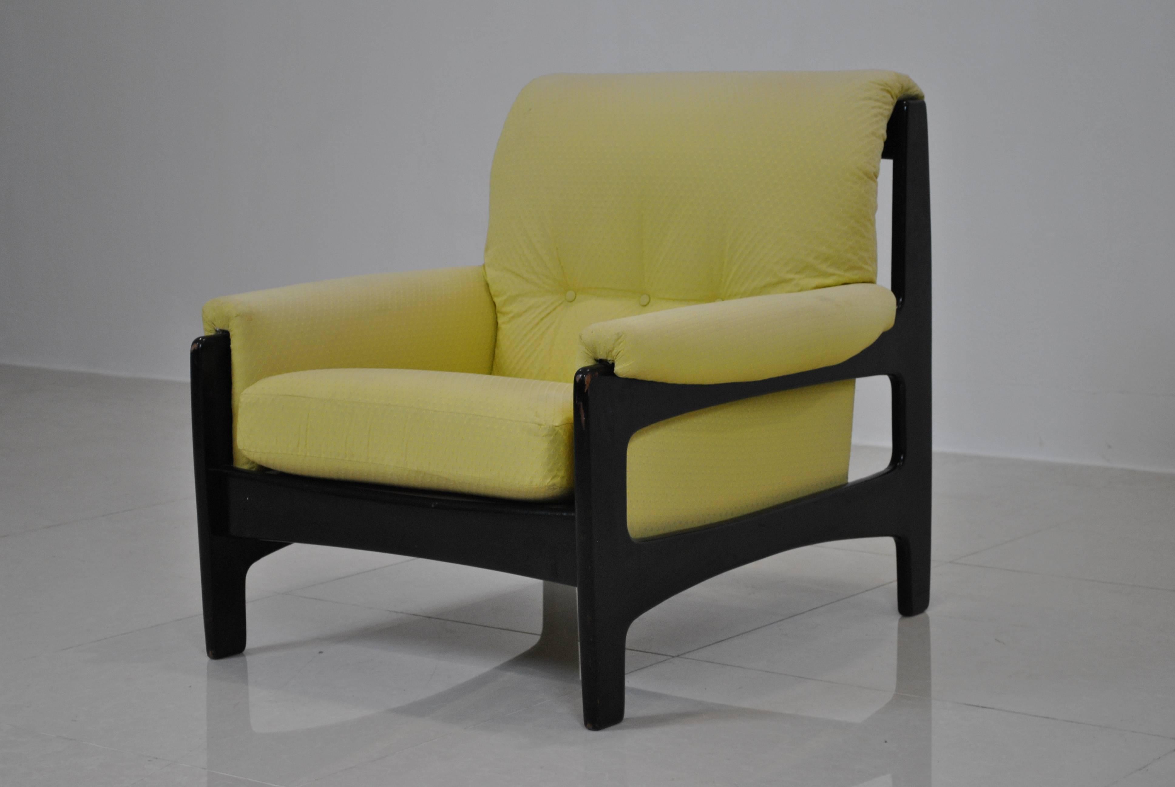 Belgian Lacquer Armchair by Belform In Fair Condition For Sale In Saint-Ouen, FR