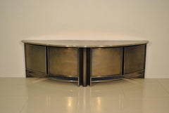 Spectacular Steel and Chrome Sideboard by Belgochrom, Belgium, 1980s