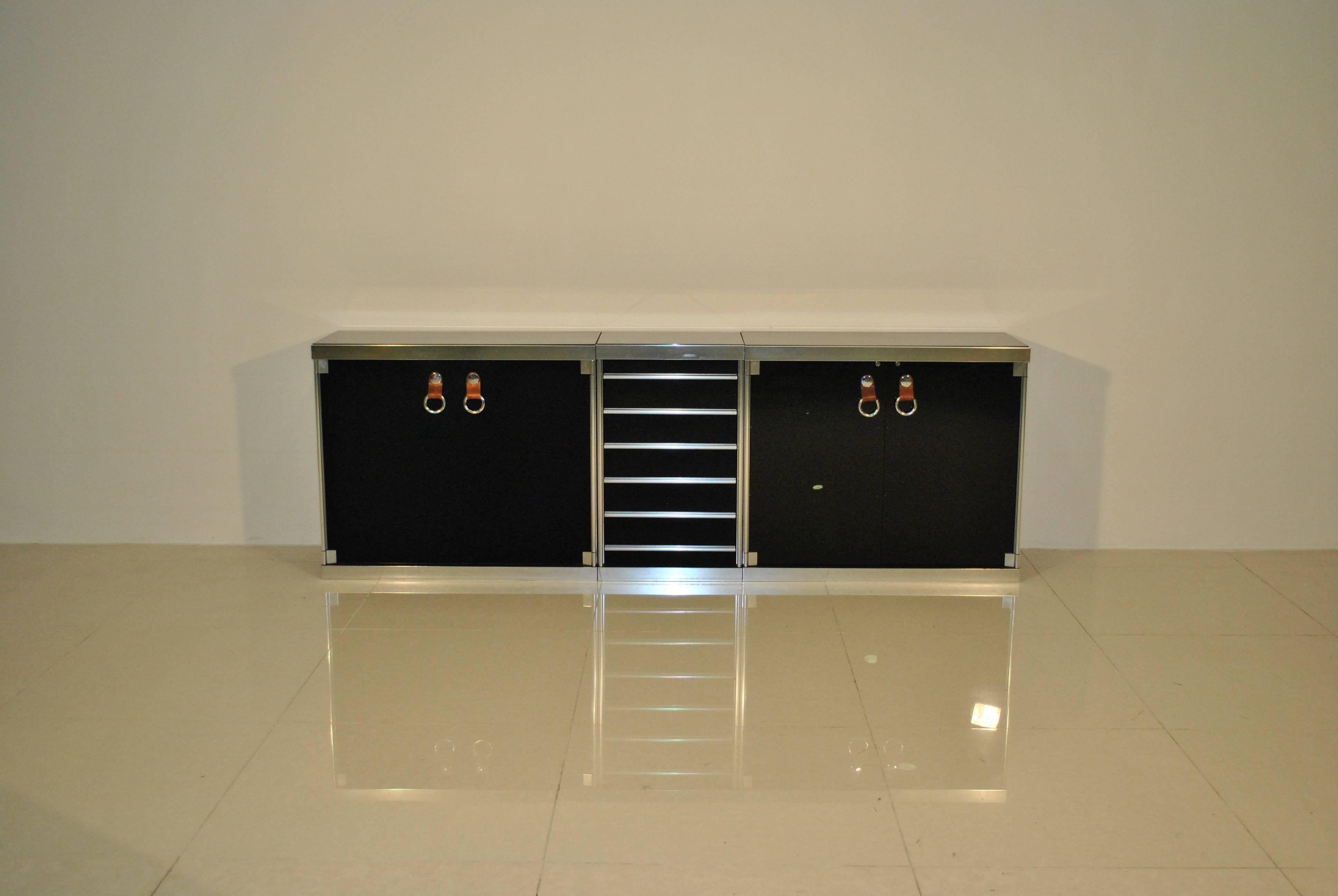 Mid-Century Modern Rare Sideboard by Guido Faleschini for Herm�ès, 1970s For Sale