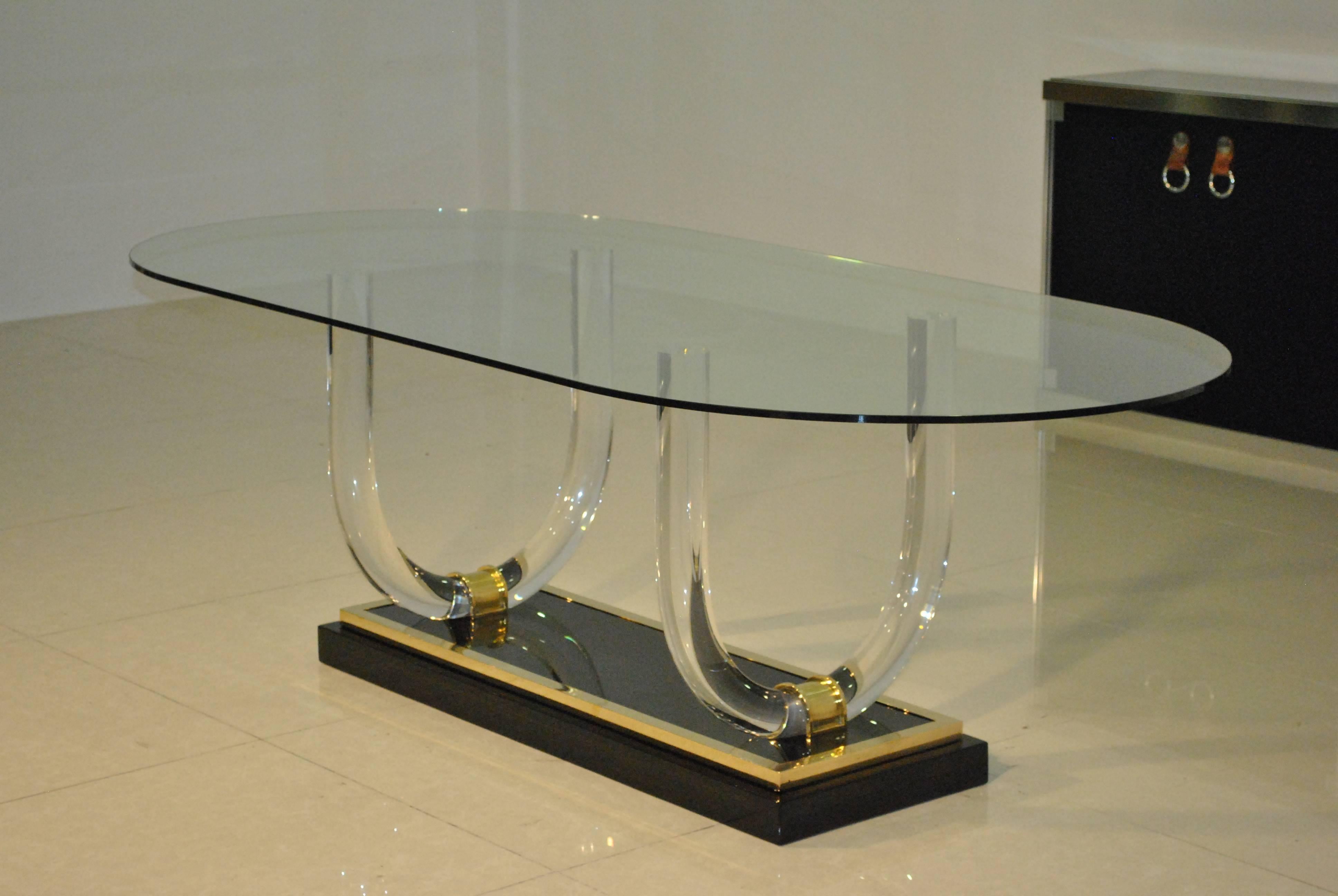 Rare Dining Table by Charles Hollis Jones for Romeo Paris For Sale 1