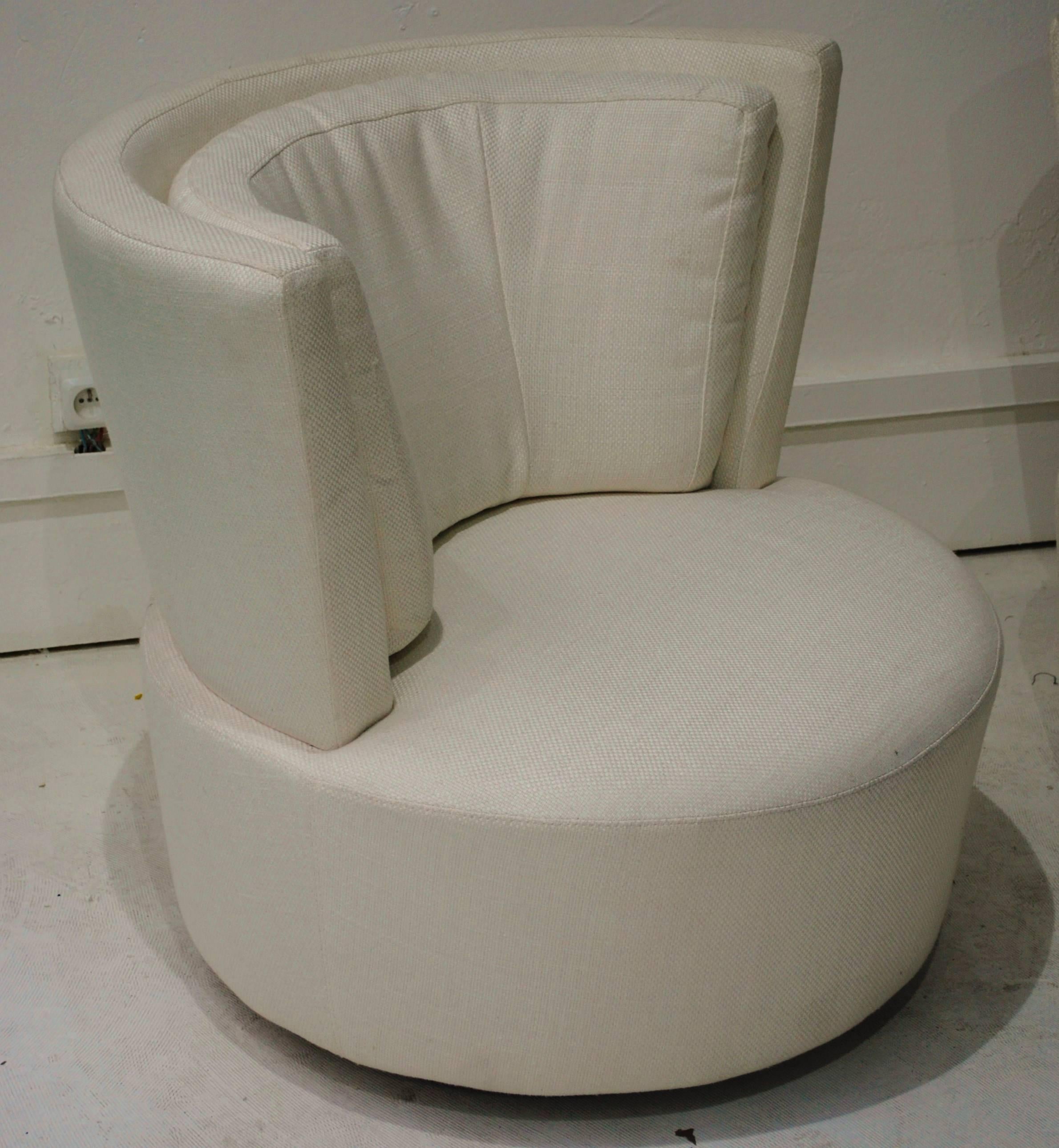 Custom Designed Swivel Chairs by Vladimir Kagan, USA, 1980s In Good Condition For Sale In Saint-Ouen, FR