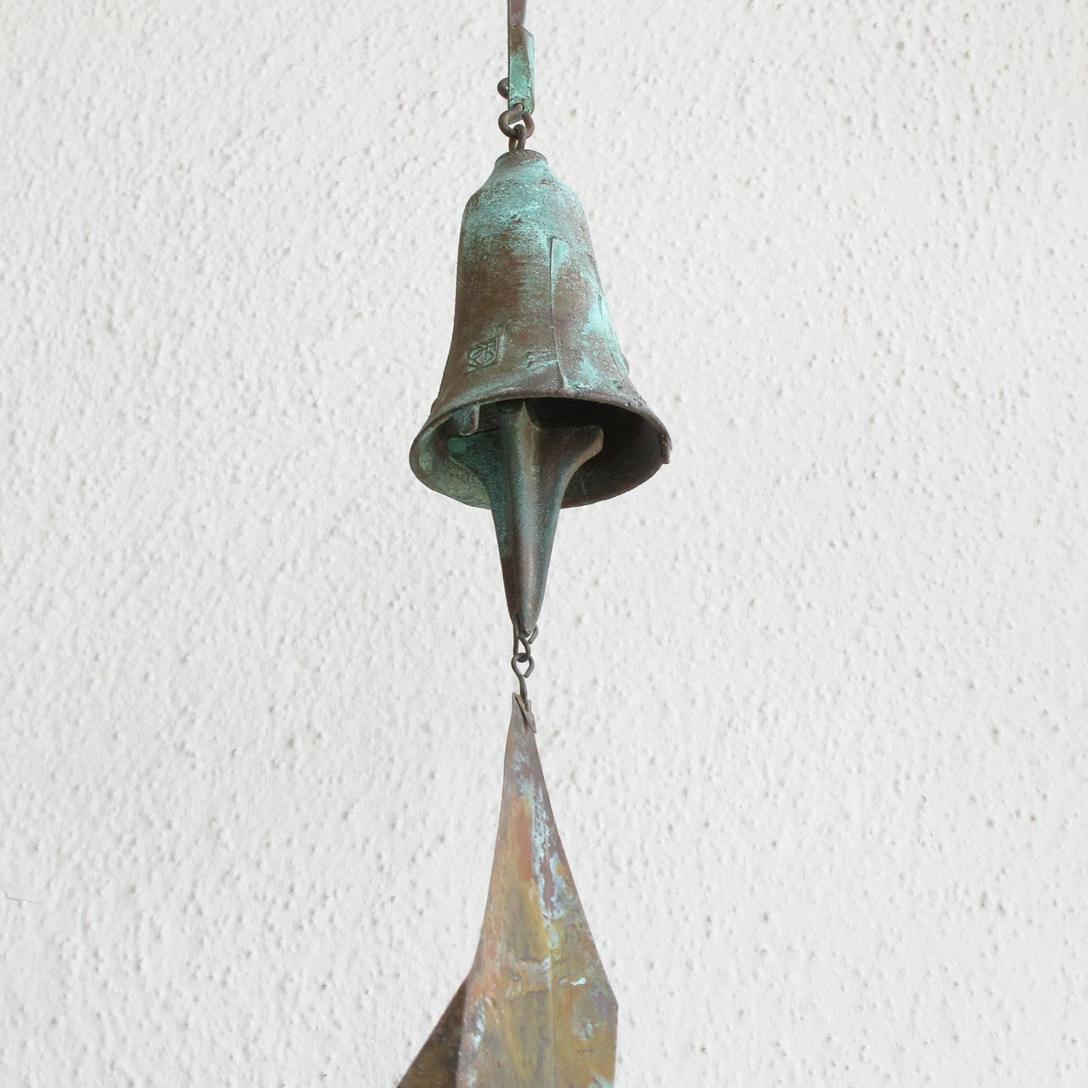 Paolo Soleri Bronze Wind Chime Bell, 1970s Vintage Brutalist Modern In Good Condition For Sale In Los Angeles, CA