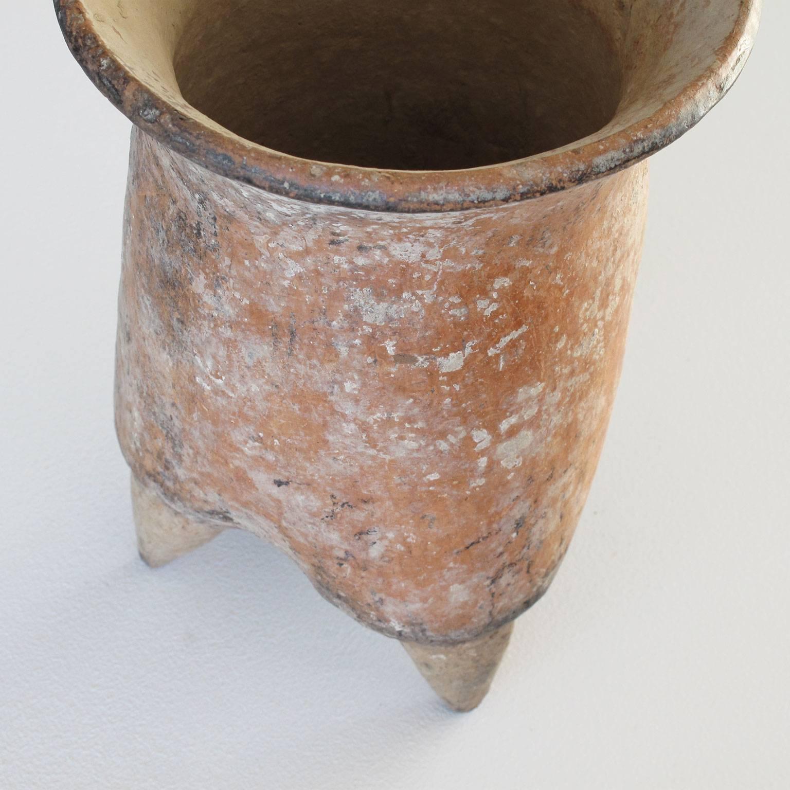 18th Century and Earlier Ancient Chinese Neolithic Ceramic Tripod Vessel by the Xiajiadian Culture For Sale