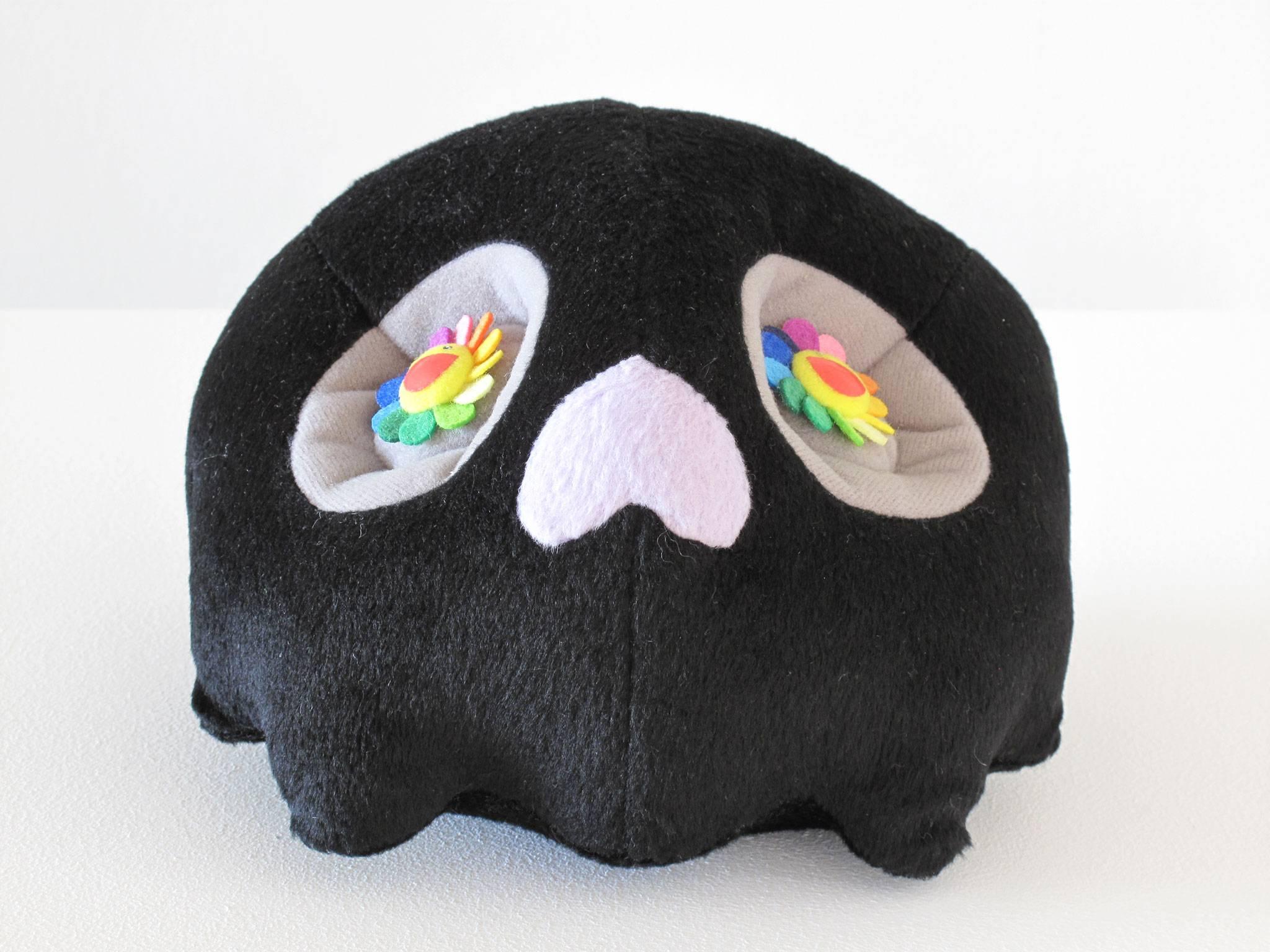 Takashi Murakami Soft Black Skull Sculpture, 2007 In Excellent Condition For Sale In Los Angeles, CA