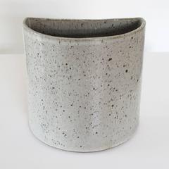 David Cressey Pro Artisan Collection Glazed Grey 'Wall Pocket' Ceramic Planter