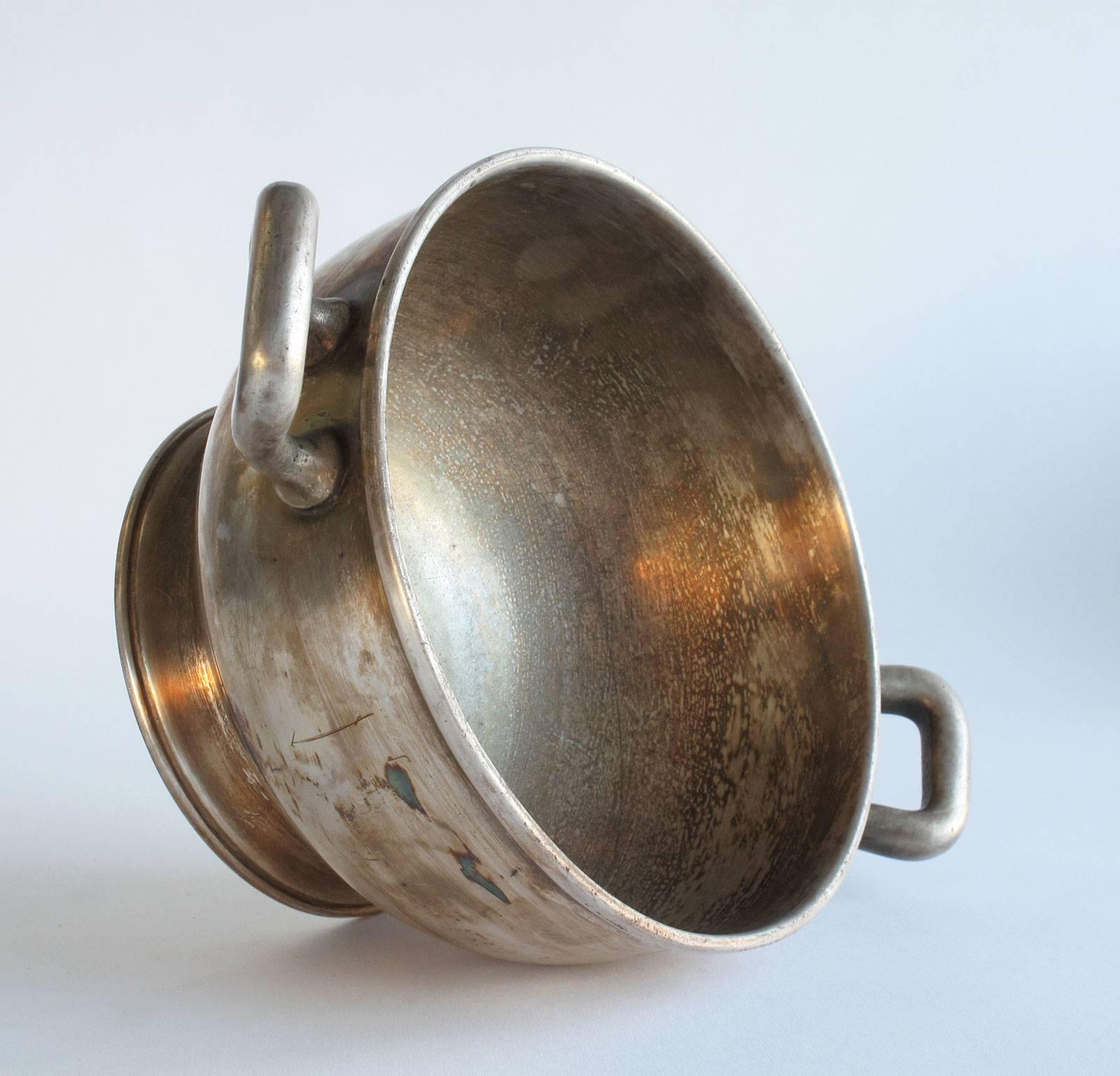 20th Century Antique Sterling Silver Bowl with Base and Handles, Mangalia, Romania For Sale