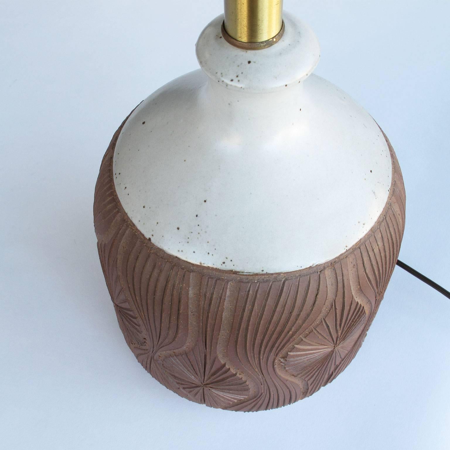 David Cressey and Robert Maxwell Ceramic Table Lamp, Earthgender 1970s For Sale 2