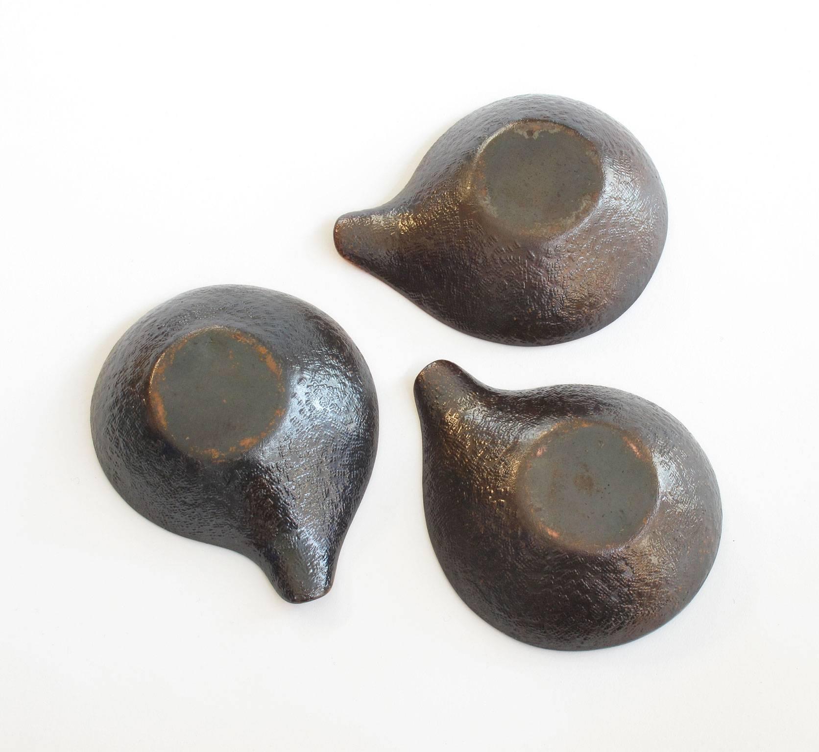 Brass Set of Three Ben Seibel Biomorphic Copper Nesting Objects, 1950s For Sale