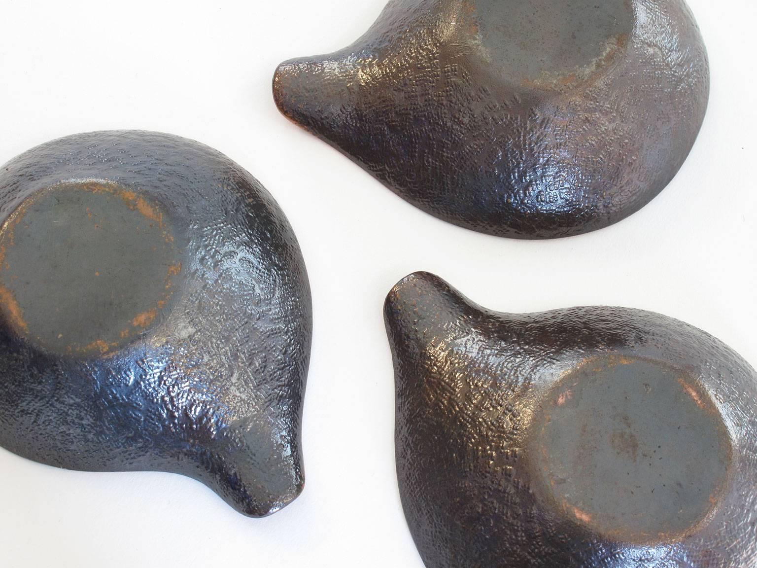 20th Century Set of Three Ben Seibel Biomorphic Copper Nesting Objects, 1950s For Sale