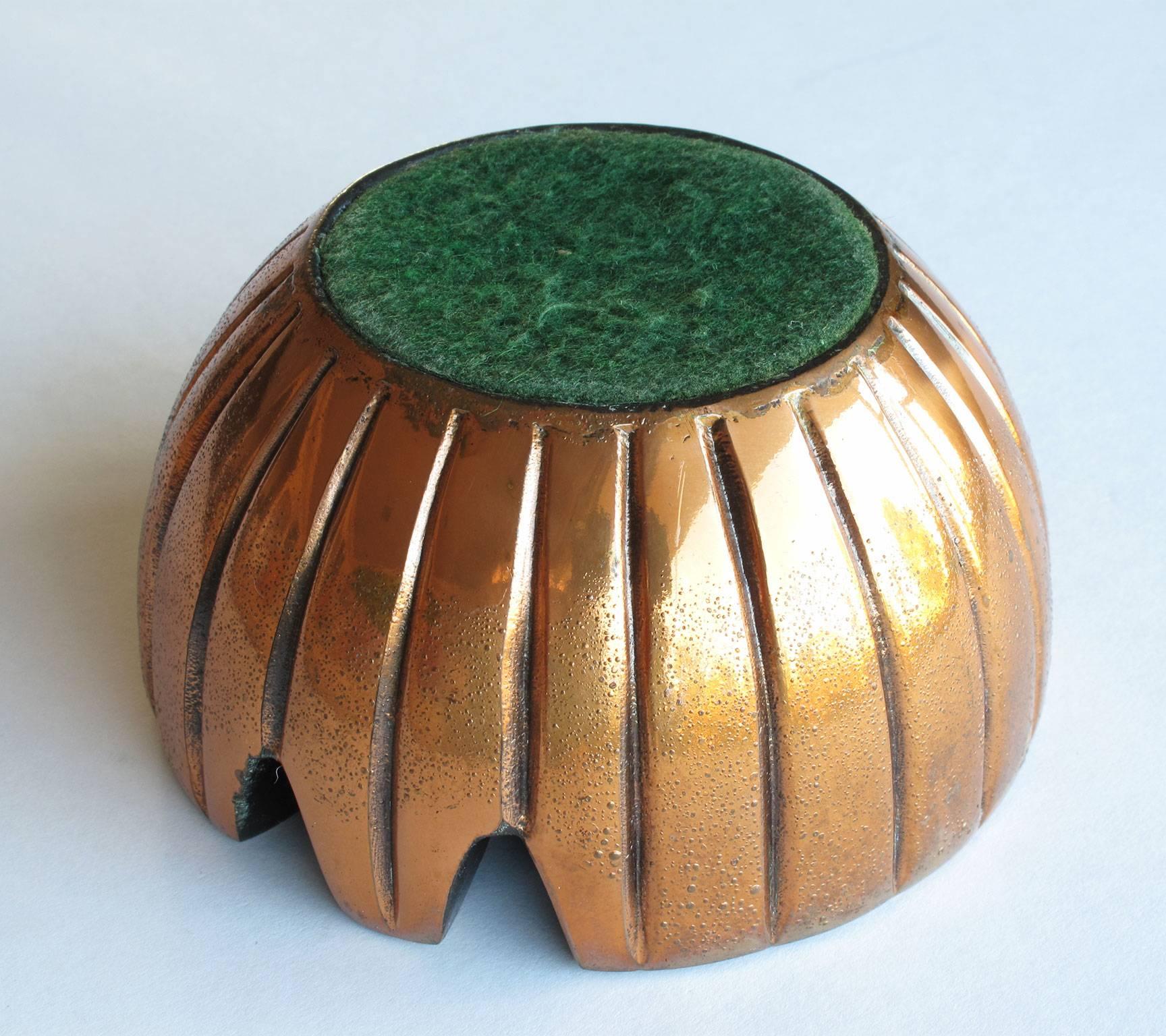 20th Century Ben Seibel Copper Plated Metal Ashtray, Jenfred Ware, 1950s For Sale