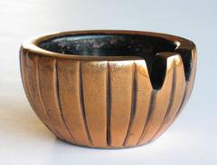 Ben Seibel Copper Plated Metal Ashtray, Jenfred Ware, 1950s